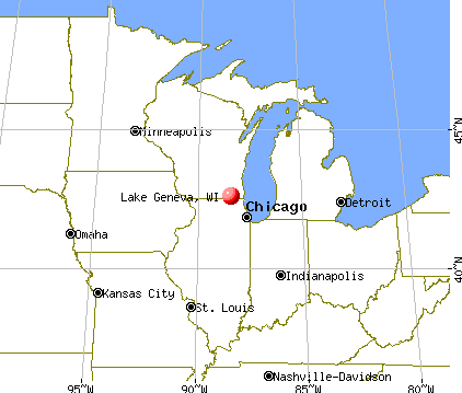 Lake Geneva, Wisconsin map