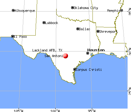 Lackland AFB, Texas map
