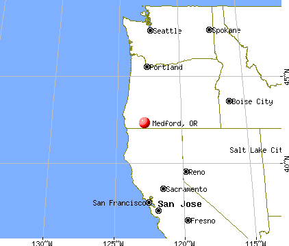 Medford, Oregon map