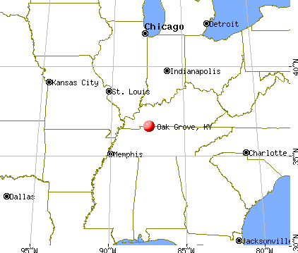 Oak Grove, Kentucky map