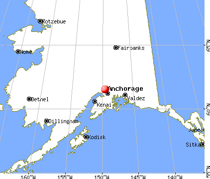 Knik-Fairview, Alaska map