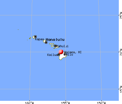Waimea, Hawaii map