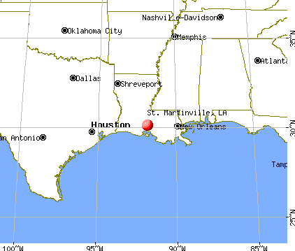 St. Martinville, Louisiana map