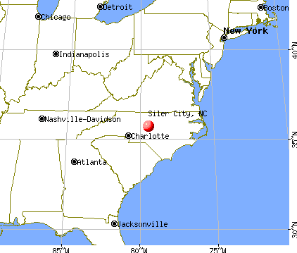 Siler City, North Carolina map