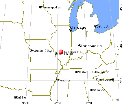 Greenville, Illinois map