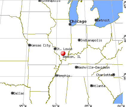 Benton, Illinois map