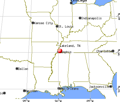 Lakeland, Tennessee map