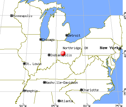 Northridge, Ohio map