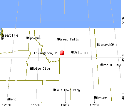 Livingston, Montana map