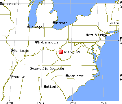 Nitro, West Virginia map