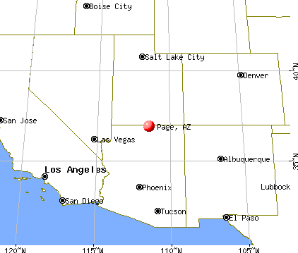 Page, Arizona map