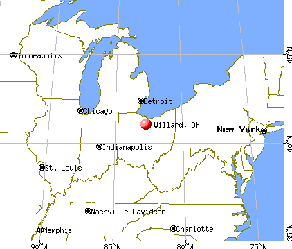 Willard, Ohio map