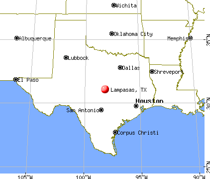 Lampasas, Texas map