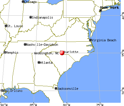 Weddington, North Carolina map