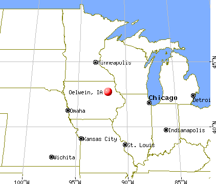 Oelwein, Iowa map