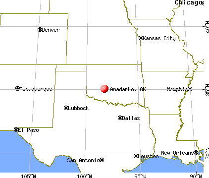 Anadarko, Oklahoma map
