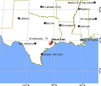 Greatwood, Texas map
