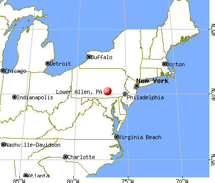 Lower Allen, Pennsylvania map