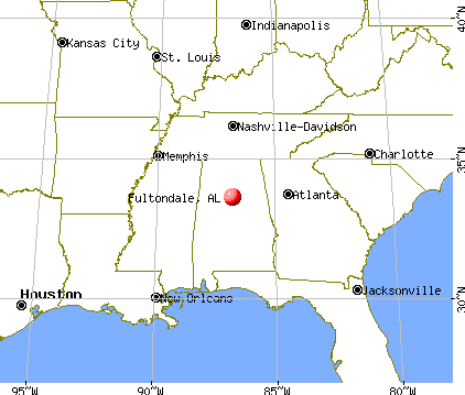 Fultondale, Alabama map