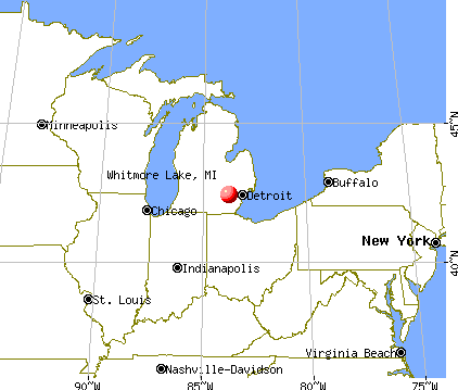 Whitmore Lake, Michigan map