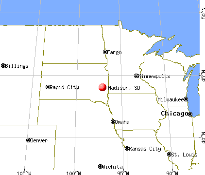 Madison, South Dakota map