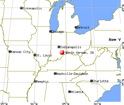North Vernon, Indiana map