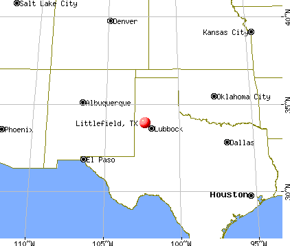 Littlefield, Texas map