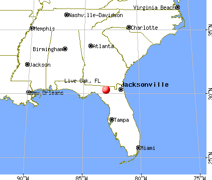Live Oak, Florida map