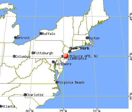 McGuire AFB, New Jersey map