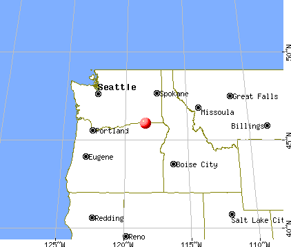 Milton-Freewater, Oregon map