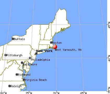 West Yarmouth, Massachusetts map