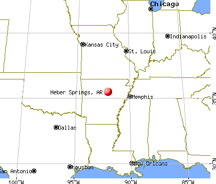 Heber Springs, Arkansas map