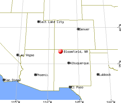 Bloomfield, New Mexico map