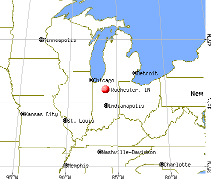 Rochester, Indiana map
