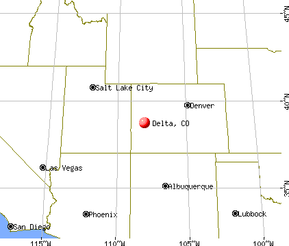 Delta, Colorado map