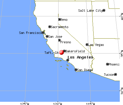 Taft, California map