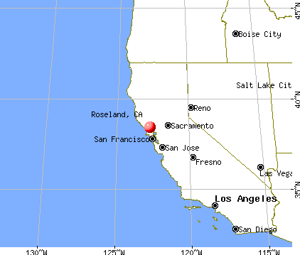 Roseland, California map