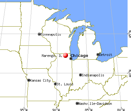 Marengo, Illinois map