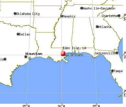 Eden Isle, Louisiana map