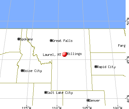 Laurel, Montana map