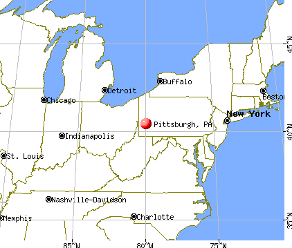 Pittsburgh, Pennsylvania map