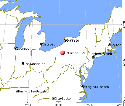 Clarion, Pennsylvania map