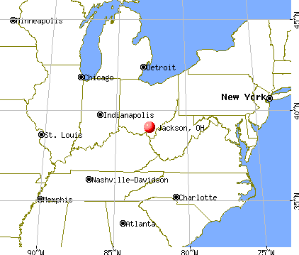 Jackson, Ohio map