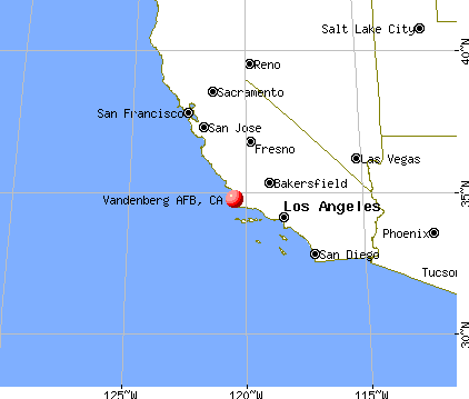 Vandenberg AFB, California map
