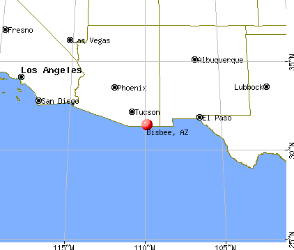 Bisbee, Arizona map