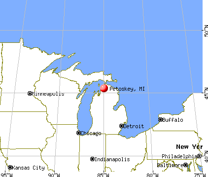 Petoskey, Michigan map
