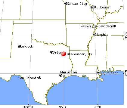 Gladewater, Texas map