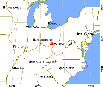 Wellston, Ohio map