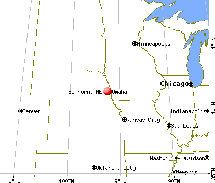 Elkhorn, Nebraska map