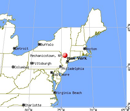 Mechanicstown, New York map